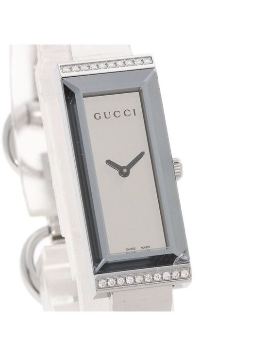 Gucci 127.5 Square Face Bezel Diamond Watch SS main image 15